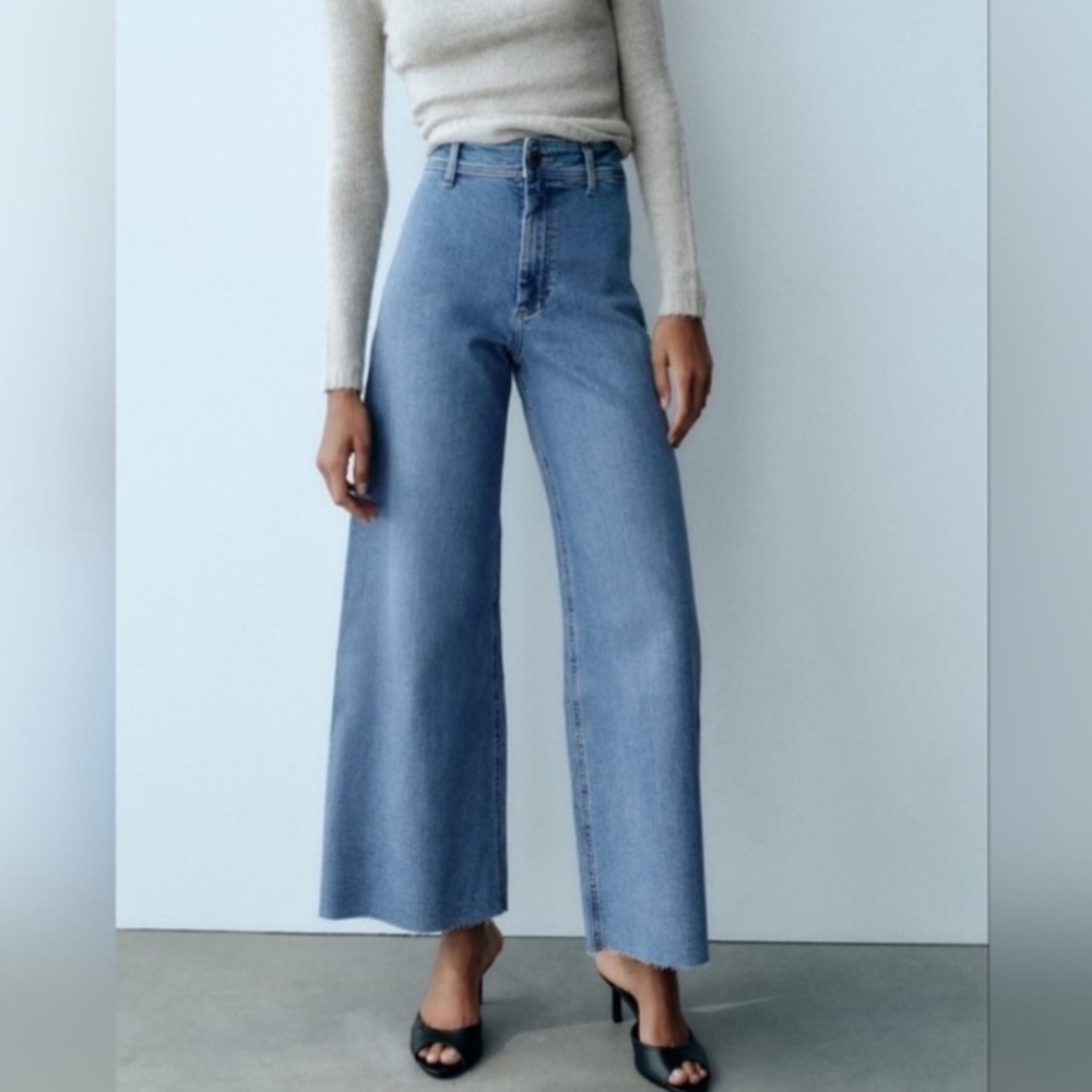 Zara the marine high waist wide leg jeans